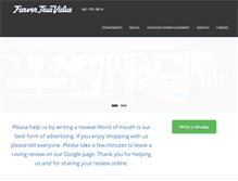 Tablet Screenshot of farvertruevalue.com